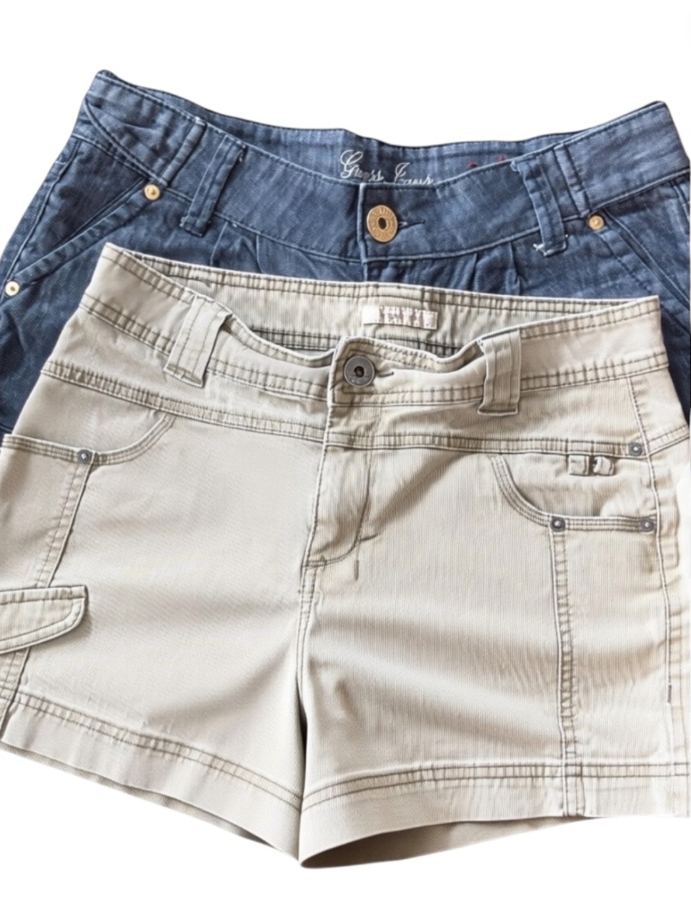 Y2K Vintage Shorts Bundle GUESS Low Rise Denim & Urban Life Utility Sz 10